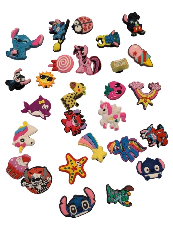 Other - Assorted Kids Cartoon Character Shoe Charms - Pink, Blue, Yellow & Multicolor